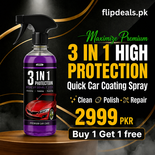 High Protection Quick Car Coat Ceramic 3 In 1 Coating Spray (120 ML) BUY ONE GET ONE FREE