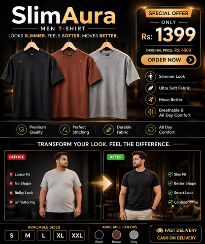 Slim Aura Box T-Shirt for Smart Look