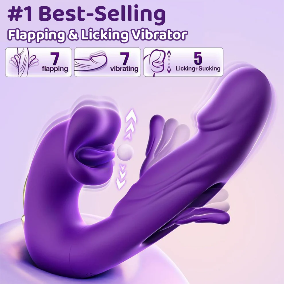 💋 Sale 70% OFF 💋 2026 Upgraded LUVORA™ 4-in-1 Flapping & Licking Vibrator (U001)